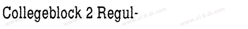 Collegeblock 2 Regul字体转换